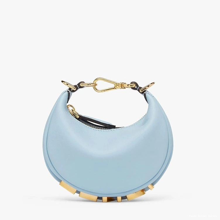 Affordable Calf Hobo Sky Fendigraphy Blue Fendi Leather In Bag Nano 0725